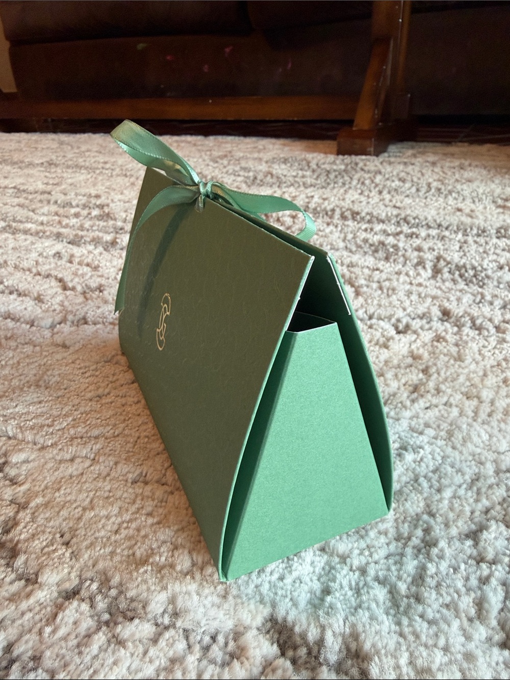 Designer Gift Box with Ribbon - Mint Green - Picture 2 of 5